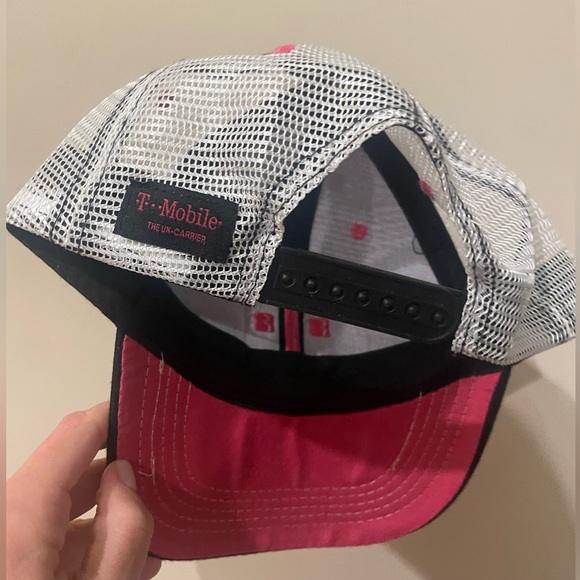 TMobile trucker hat white‎ pink black snap back - Picture 5 of 5